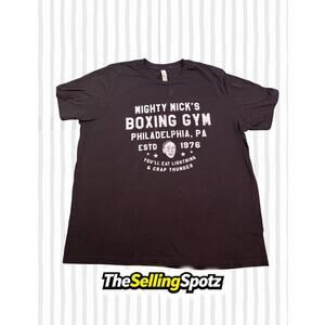 Mighty Mick’s Boxing Gym Philadelphia PA Black T-Shirt XL Rocky 100% Cotton